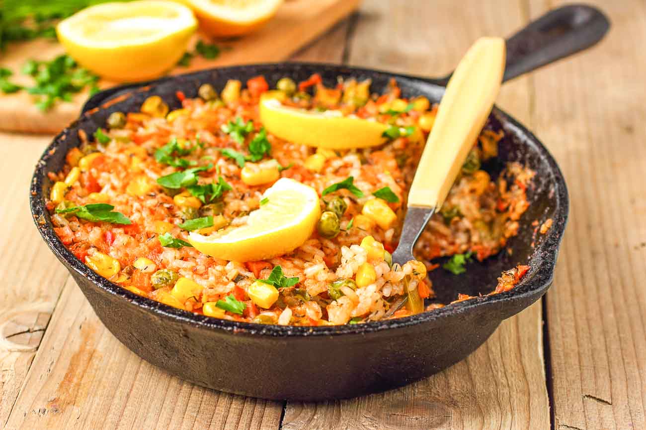 Smoked Vegetarian Spanish Rice Recipe By Archanas Kitchen