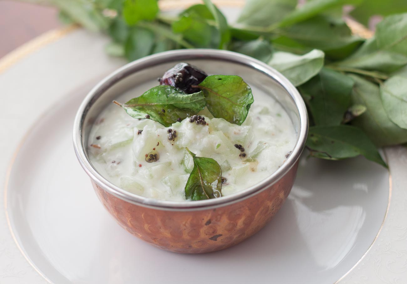 Vellarikka Kichadi Recipe (Kerala Style Cucumber In Spiced Coconut Yogurt Recipe)