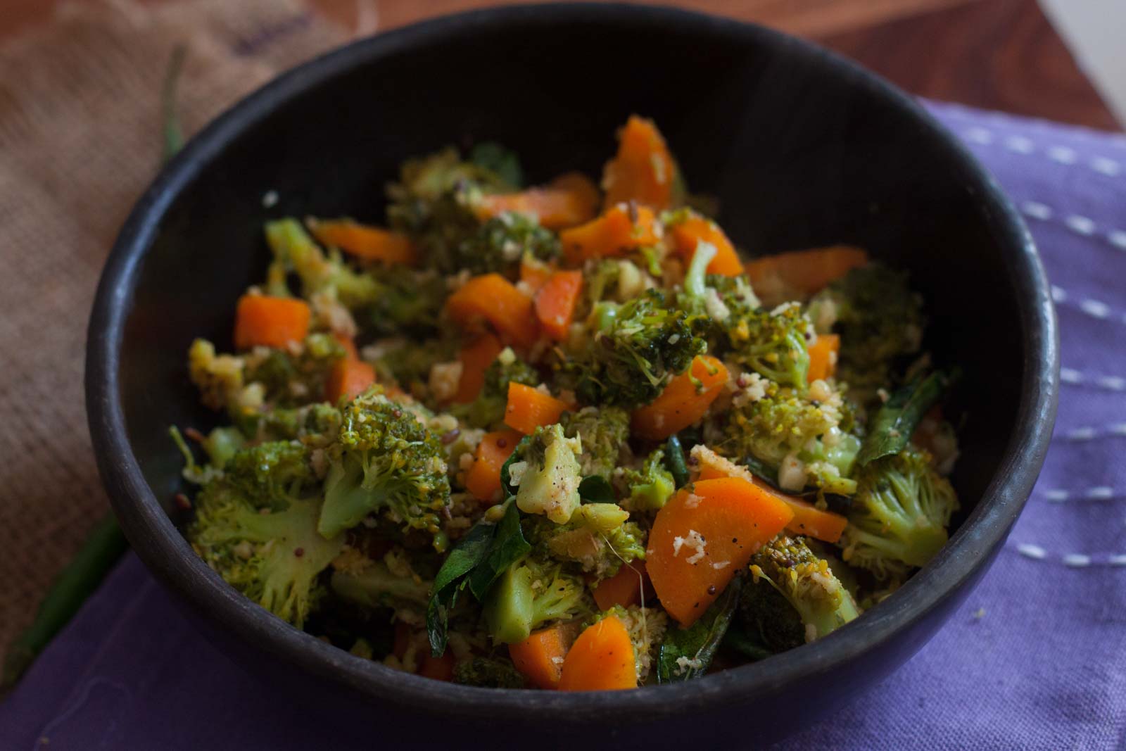 Carrot and broccoli Poriyal Recipe 7237