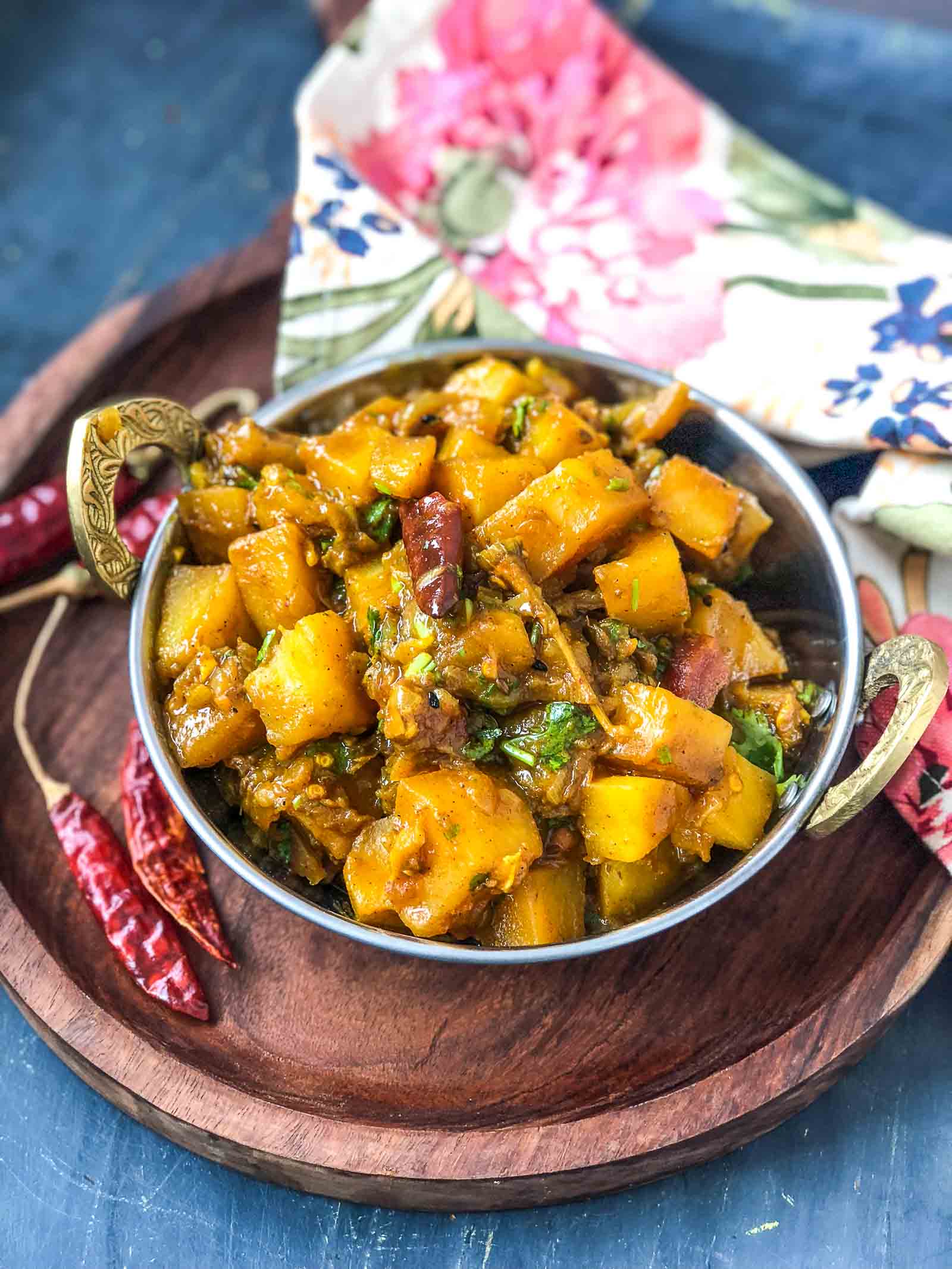 Achari Aloo Sabzi Recipe - Potatoes In Spicy Pickle Masala