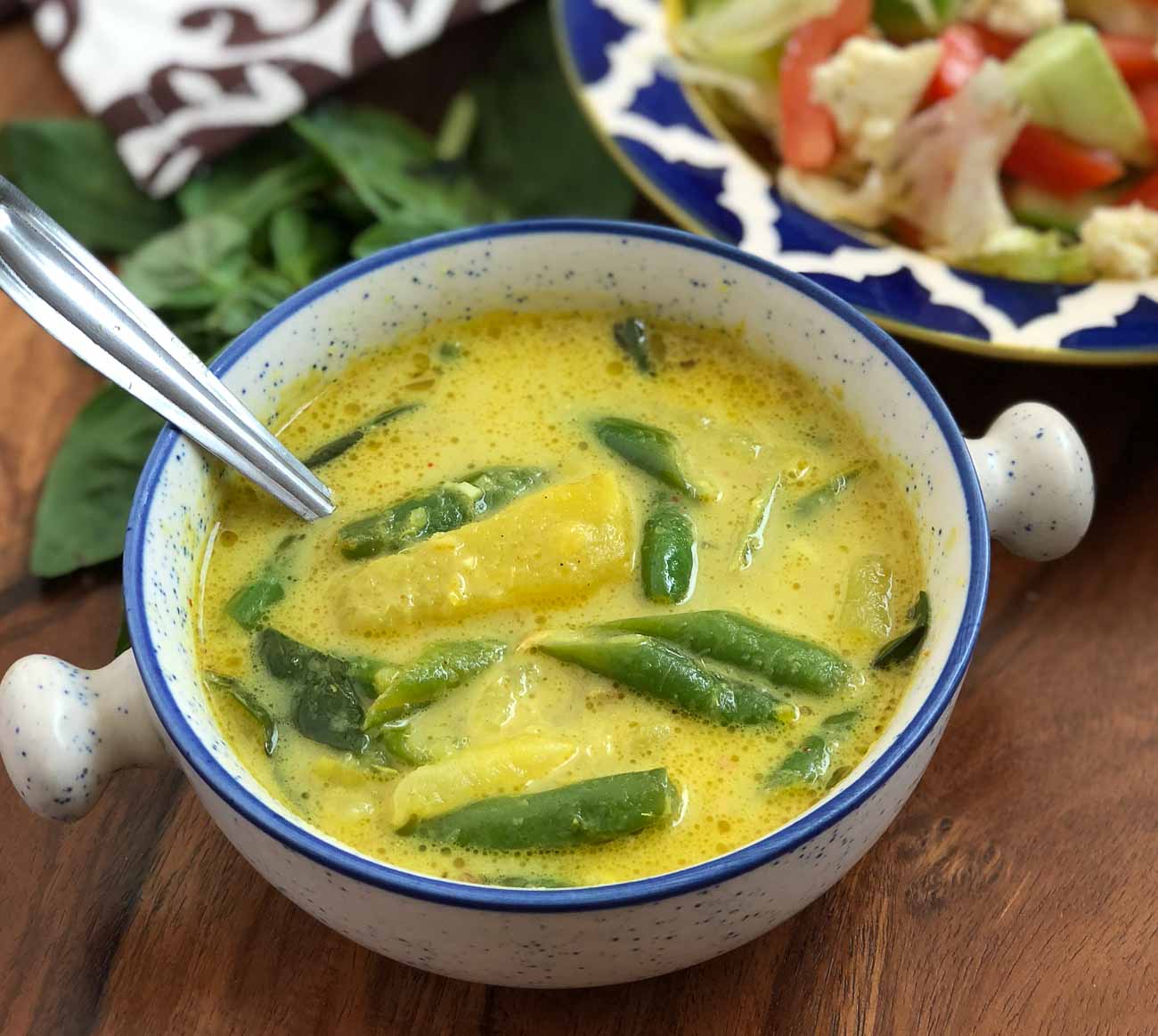 Thai Green Curry Recipe With Sweet Potato & Green Beans