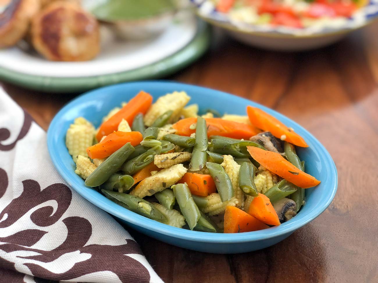 Steamed Vegetables With Chilli Lime Butter Recipe