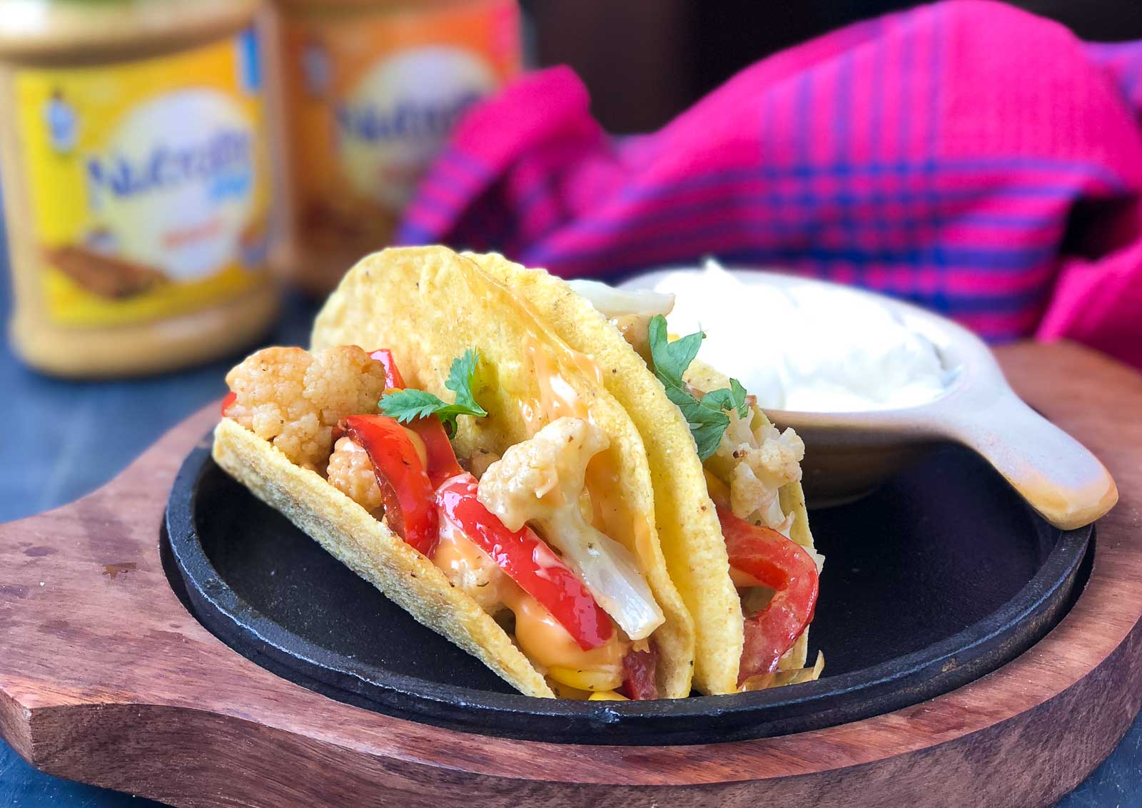 Indo Mexican Roasted Vegetable Taco Recipe With Creamy Mayo