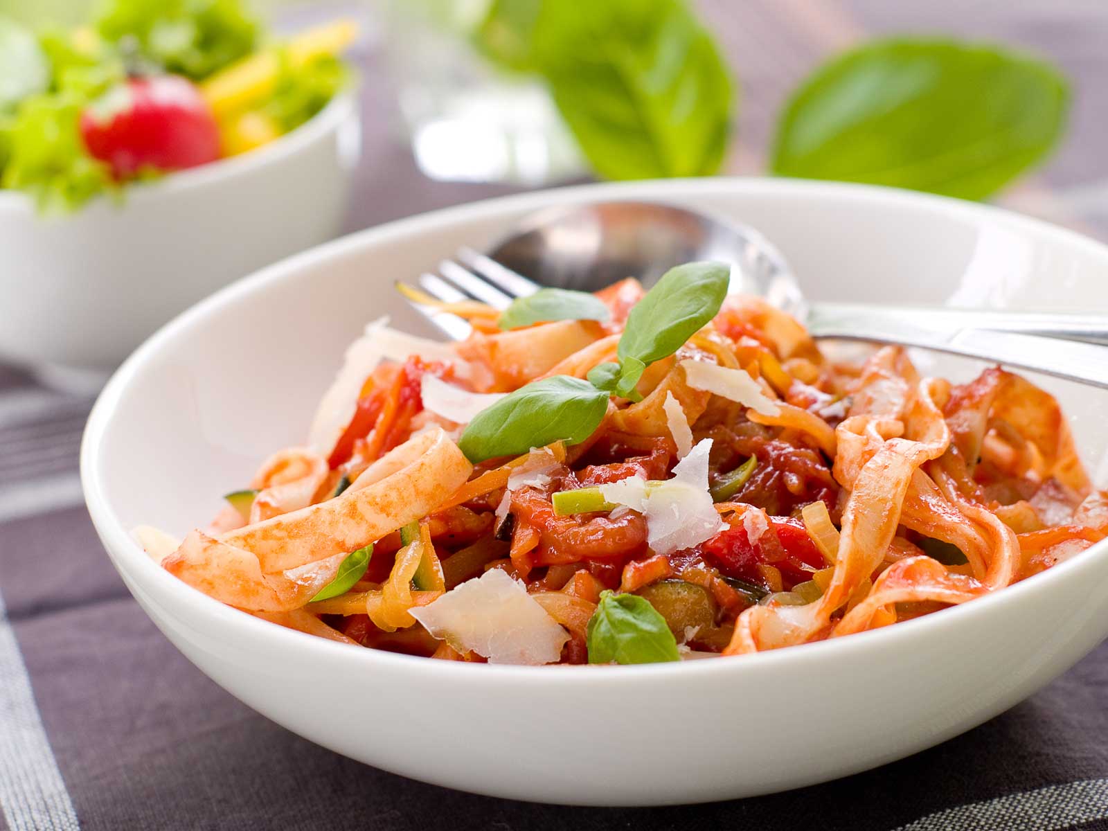 Tagliatelle Pasta Recipe With Fresh Tomato Basil Sauce