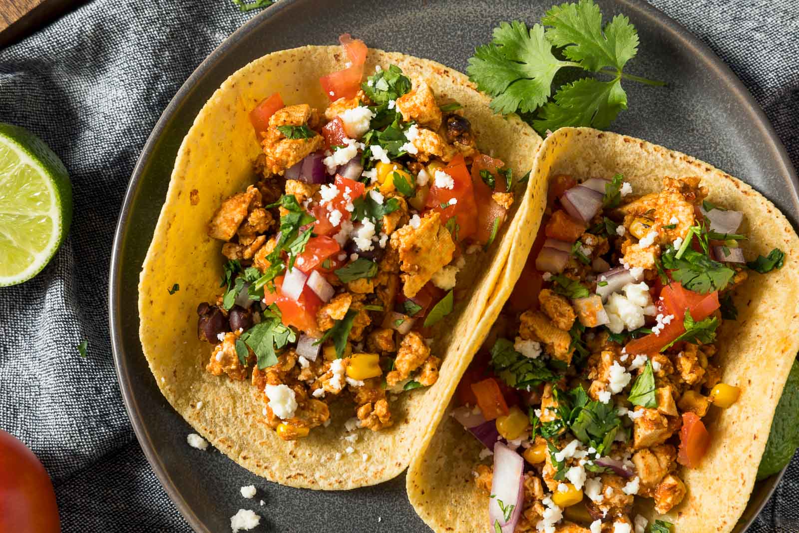 Mexican Taco Recipe With Spicy Tofu Crumble