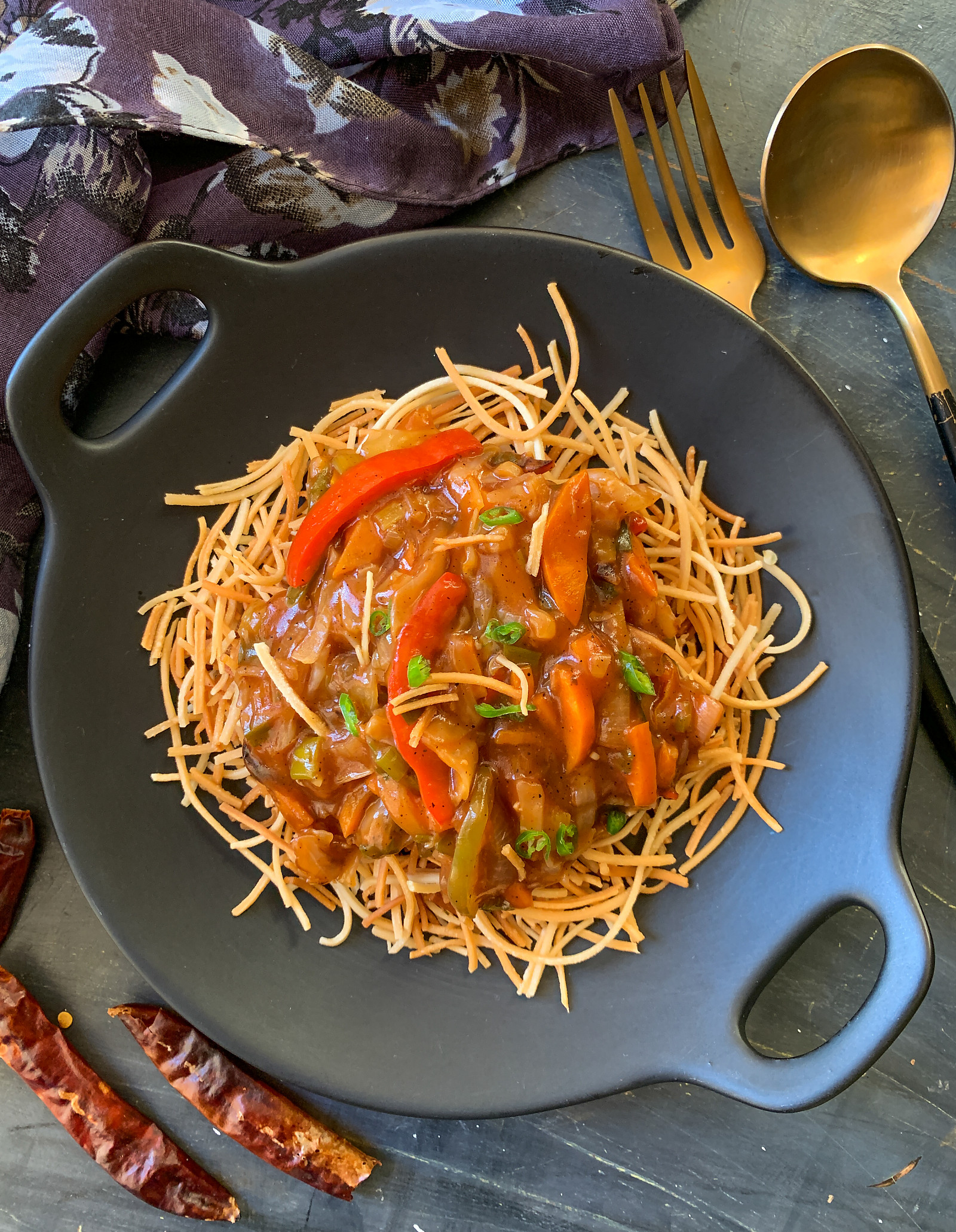 American Chop Suey Recipe With Sweet and Sour Vegetables | Using Millet Noodles