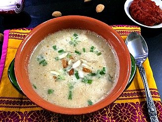 Moroccan Spiced Cauliflower And Almond Soup Recipe