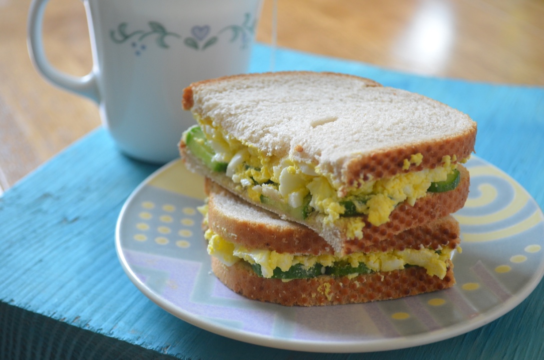 Rye Breakfast Sandwich With Cucumber And Eggs Recipe