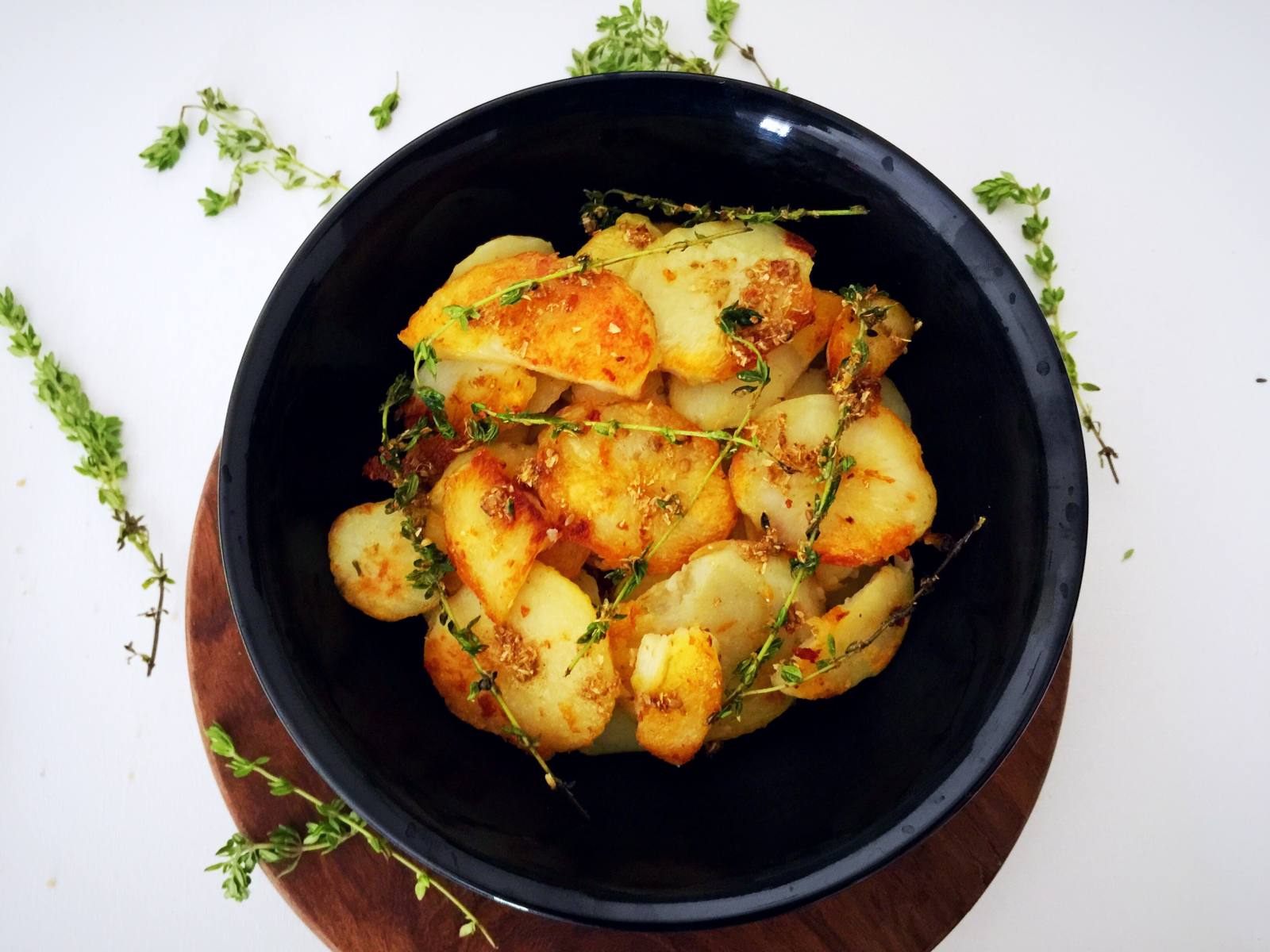 Roasted Coriander Potatoes With Thyme Recipe