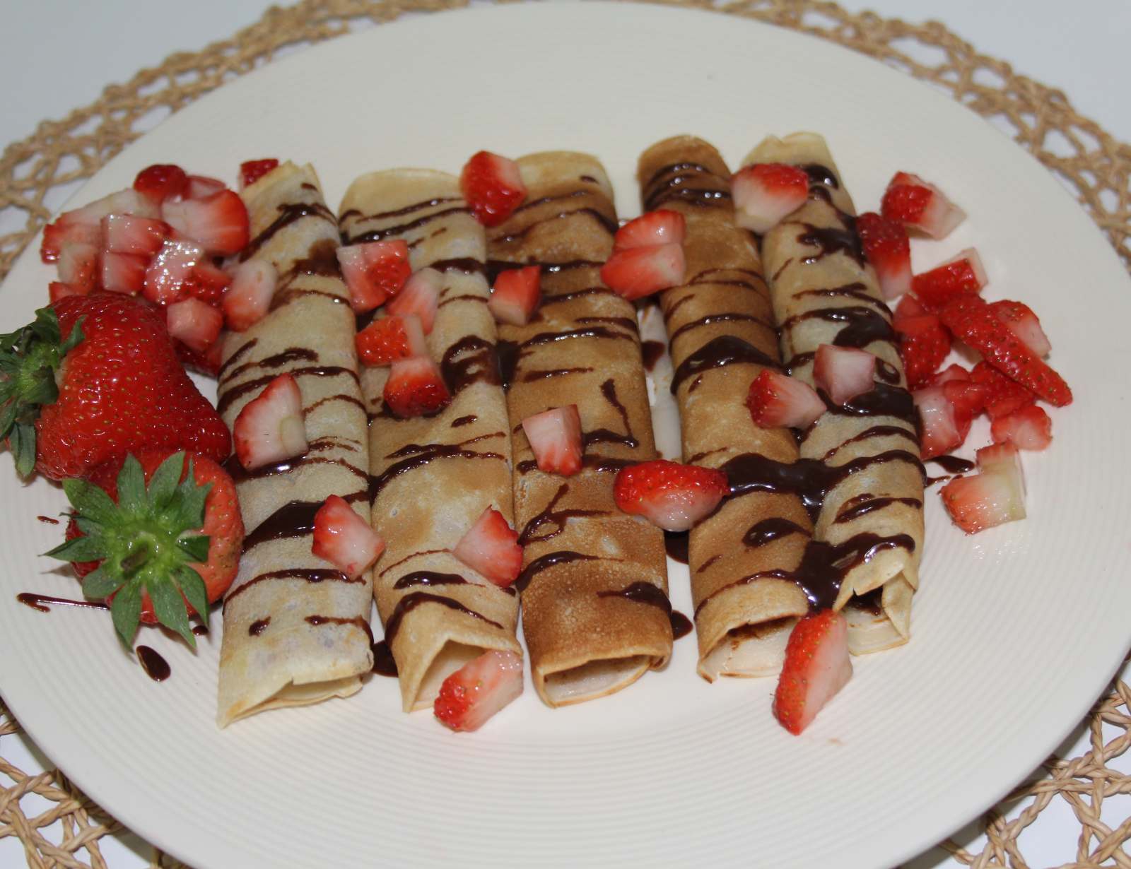 Eggless Nutella Crepes With Strawberries Recipe