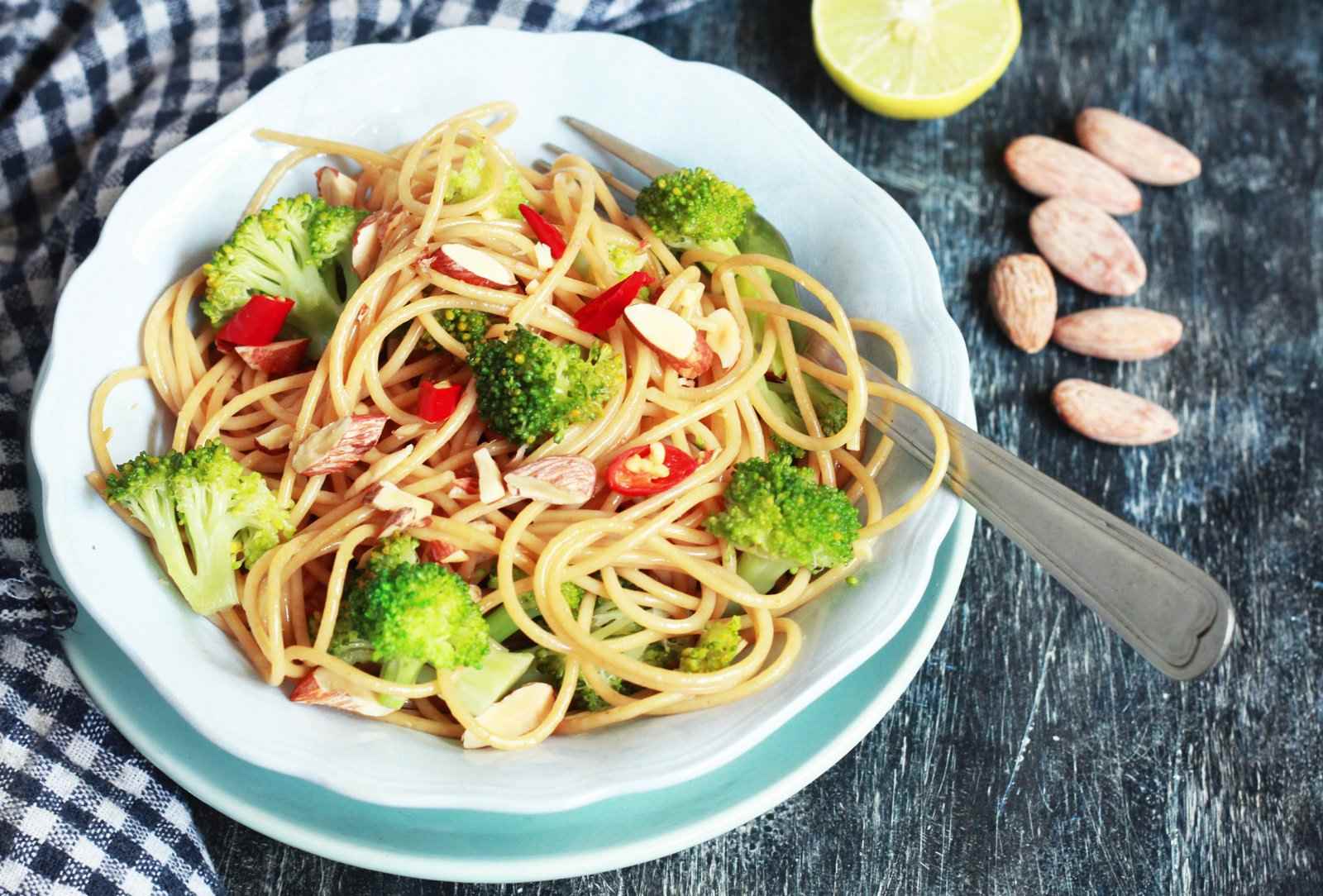 Spaghetti With Broccoli And Smoked Almonds Recipe
