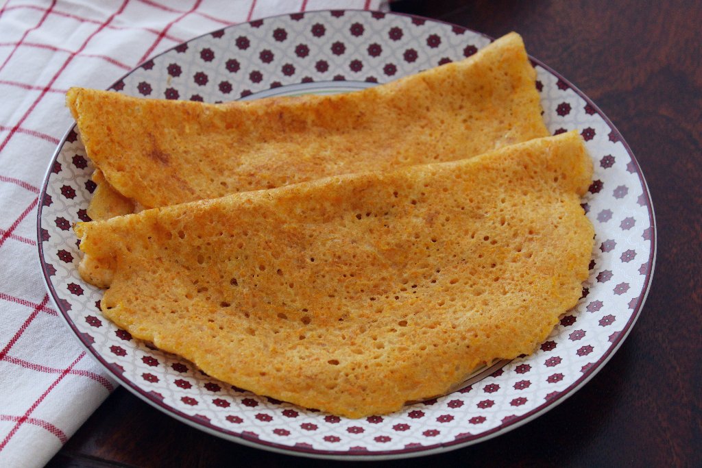 Carrot and Ginger Spiced Dosa