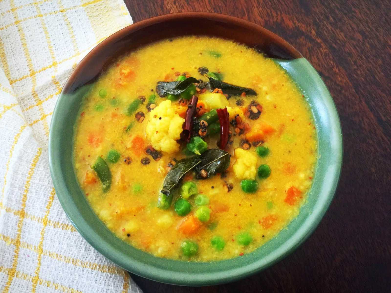 Poricha Kuzhambu Recipe Tamil Nadu Style Mixed Vegetables And Lentil Stew 