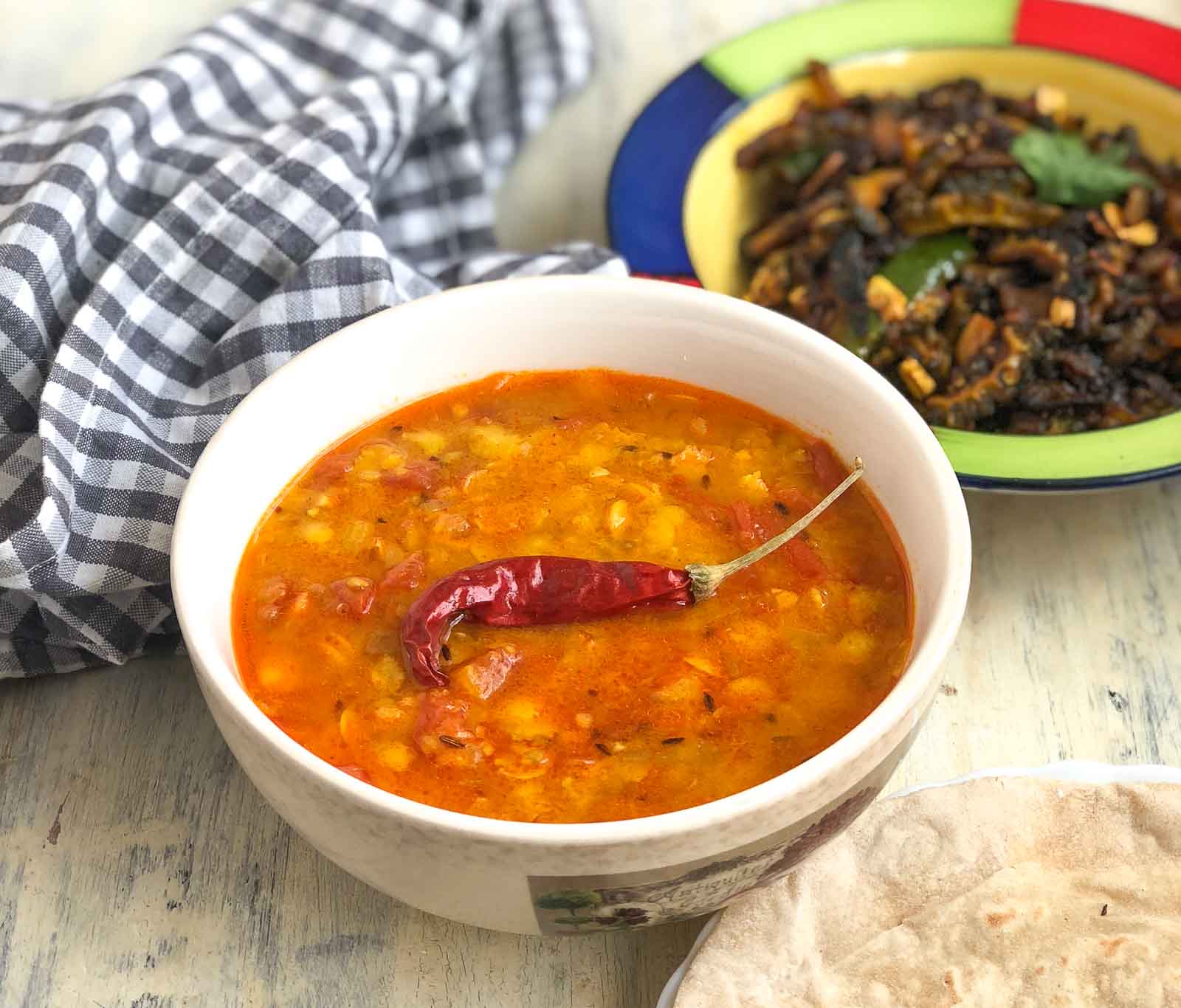 Sindhi Toor Dal Recipe With Aam Papad - Aam Papad Dal Recipe