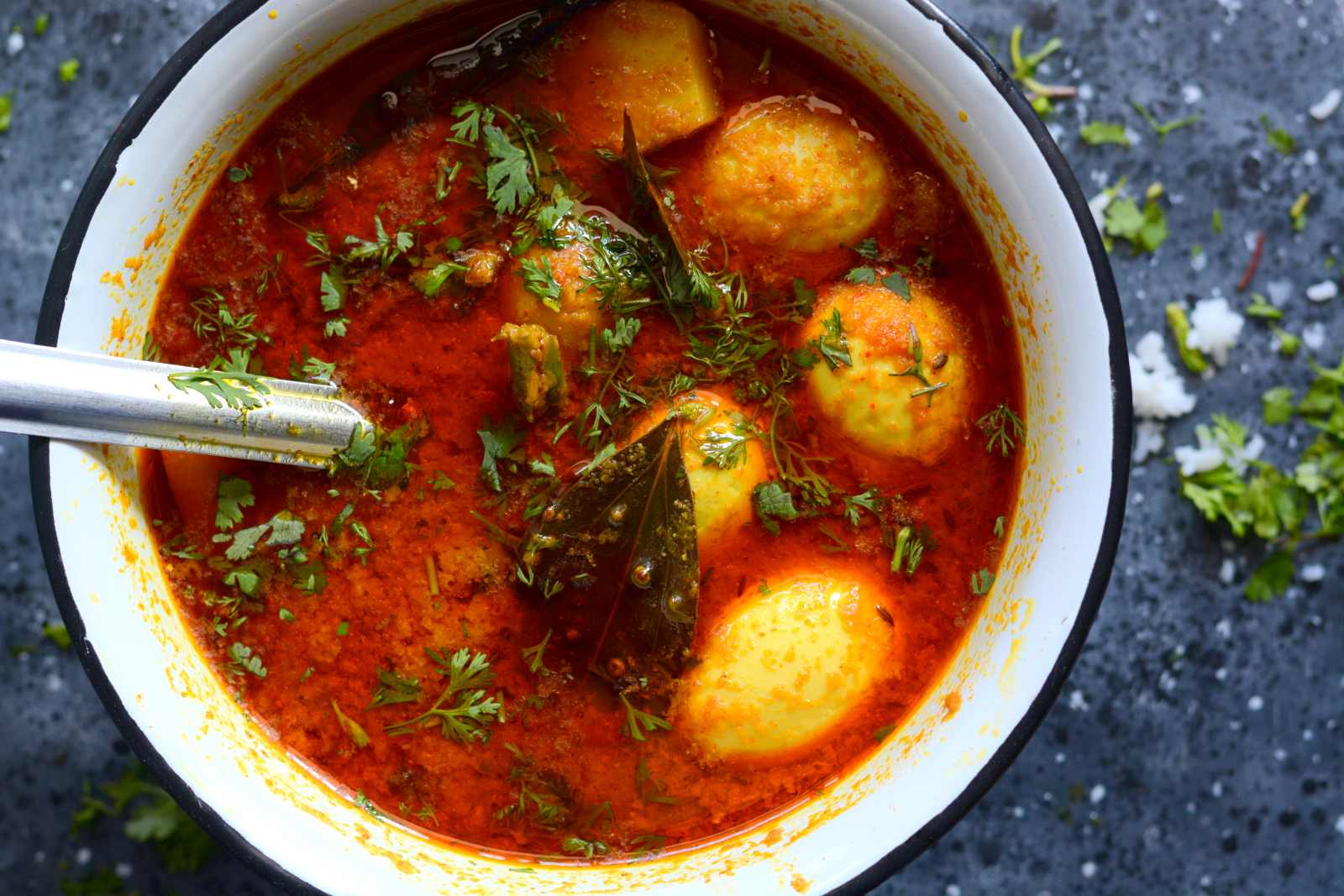 Aloo Konir Dom Recipe (Assamese Egg & Potato Curry)