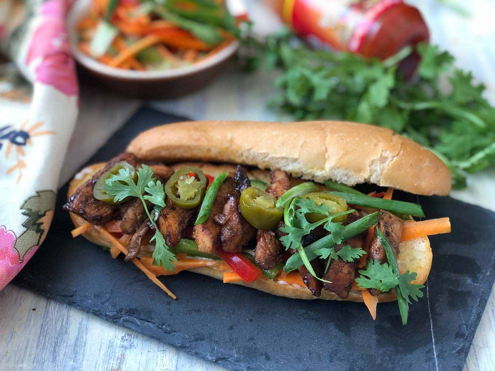 Chicken Bánh Mì Recipe - Vietnamese Grilled Chicken Sandwich