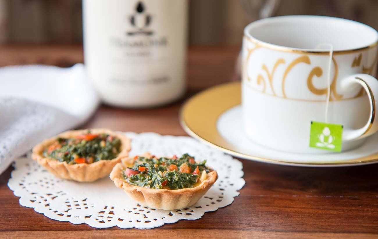 Spinach and Dill Tart With Roasted Peppers Recipe