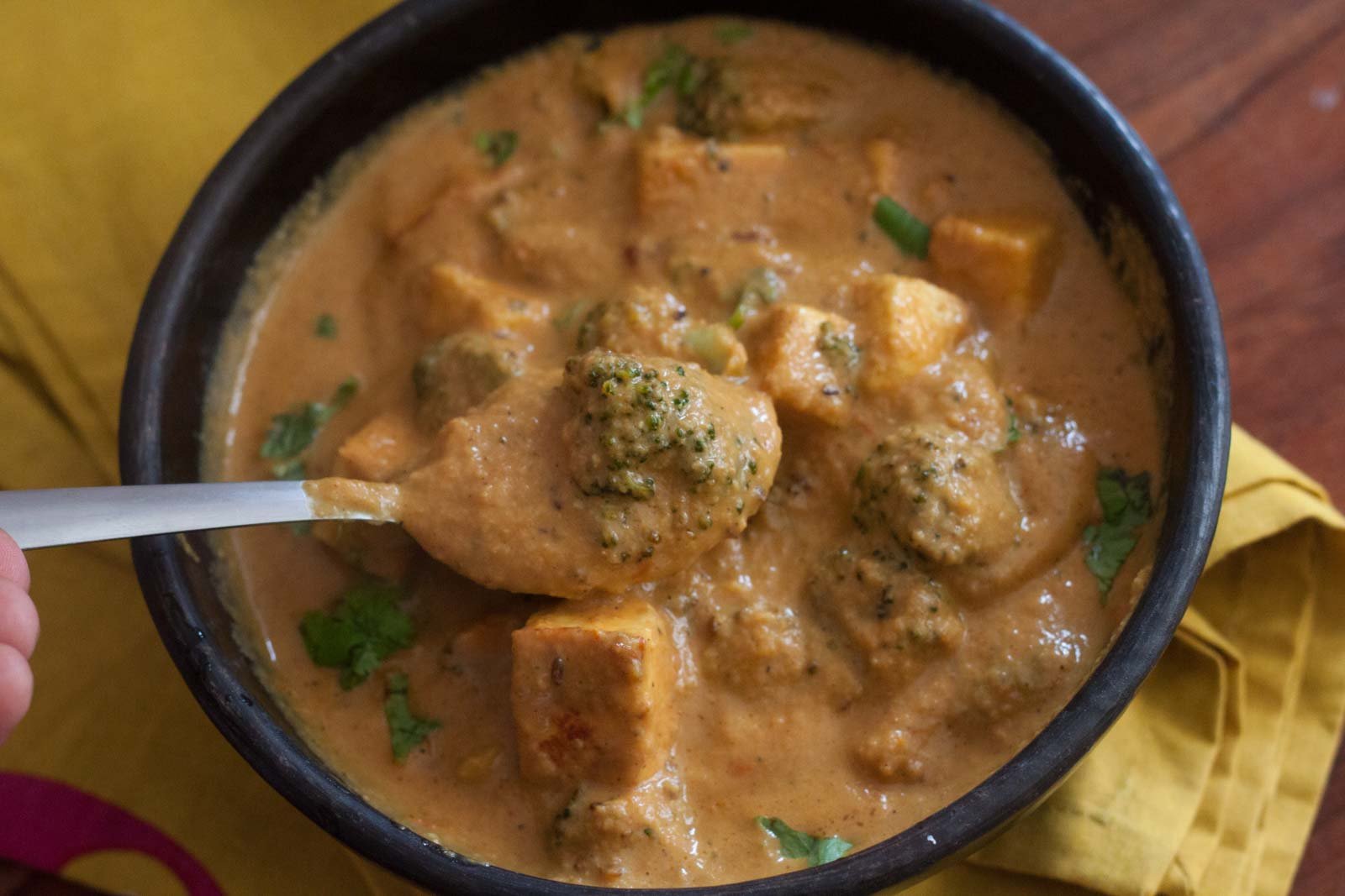 Sweet Potato, Broccoli And Tofu Curry Recipe