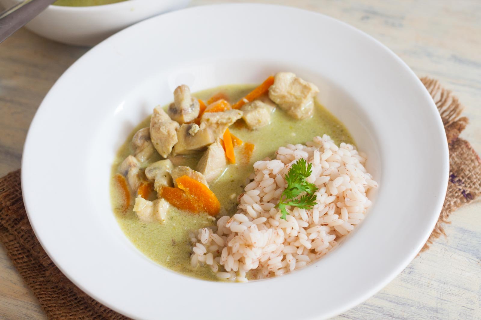 Thai Green Curry with Chicken & Red Rice Recipe