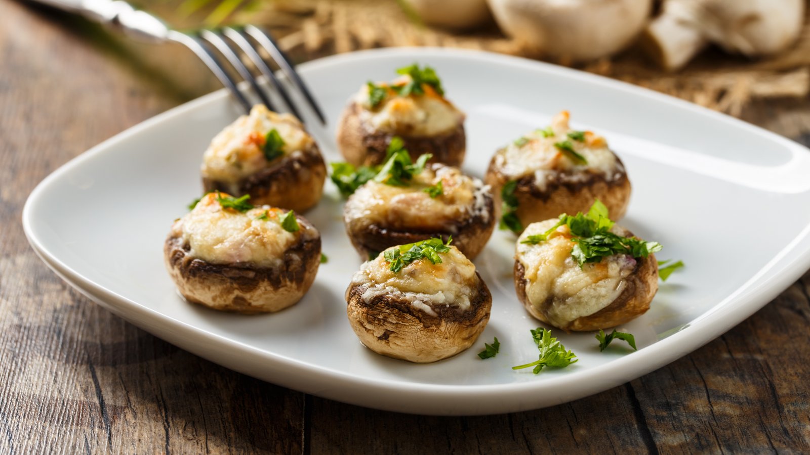 Grilled Stuffed Mushrooms Recipe With Onion Parmesan & Herbs