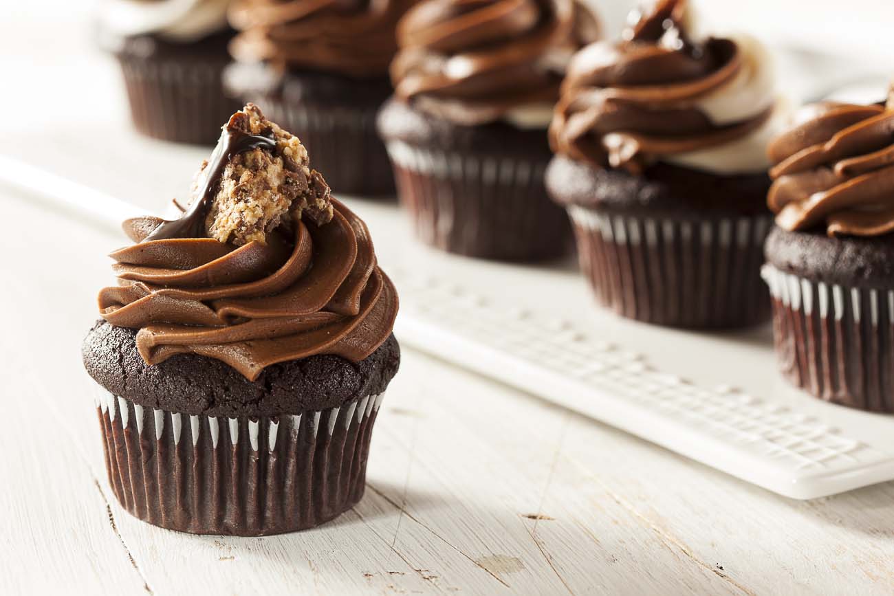 Chocolate Cup Cakes with Irish Cream Frosting
