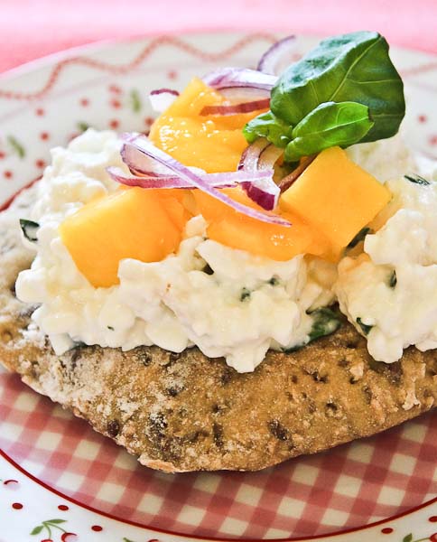 Rye Bread Sandwich Recipe With Goat Cheese & Mangoes