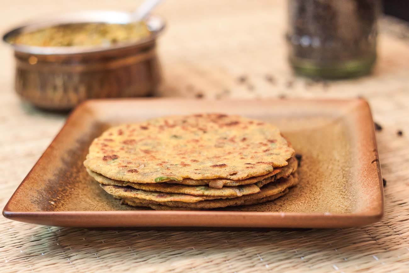 Missi Roti Recipe (Spiced Gram Flour Flat Bread)