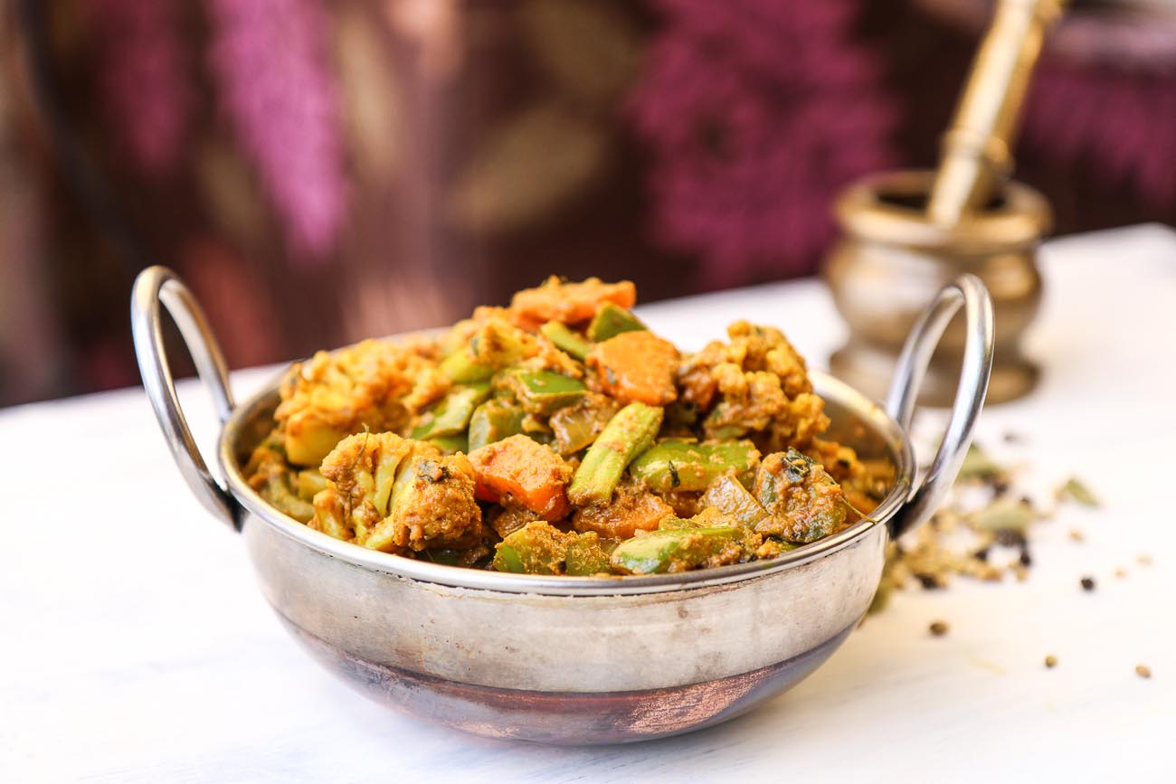 Kadai Vegetable Sabzi Recipe (Mixed Vegetable Saute with Spices)