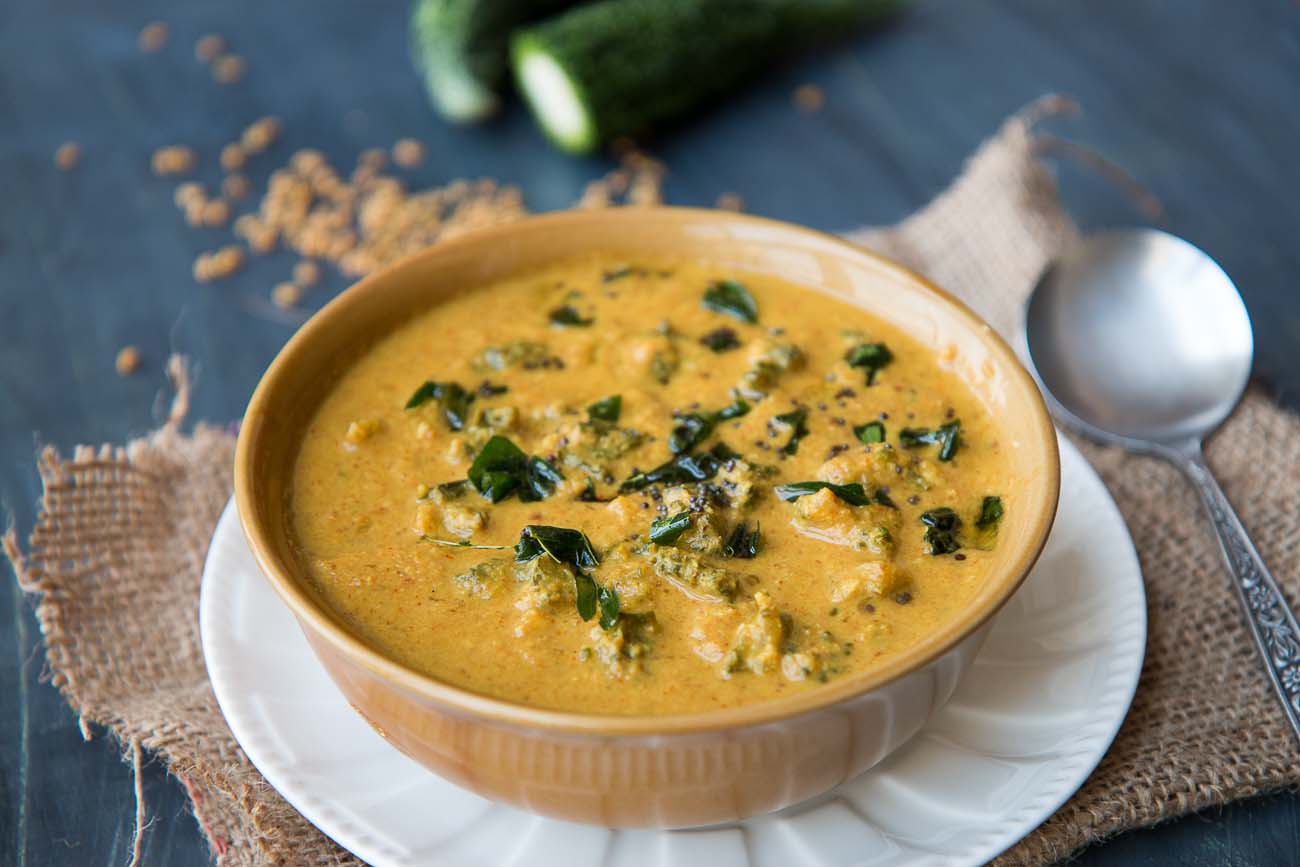 Pavakka Theeyal Recipe - Bitter Gourd In A Roasted Coconut Gravy