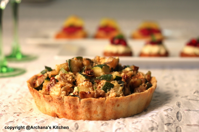 Roasted Vegetable Pesto Tart Recipe