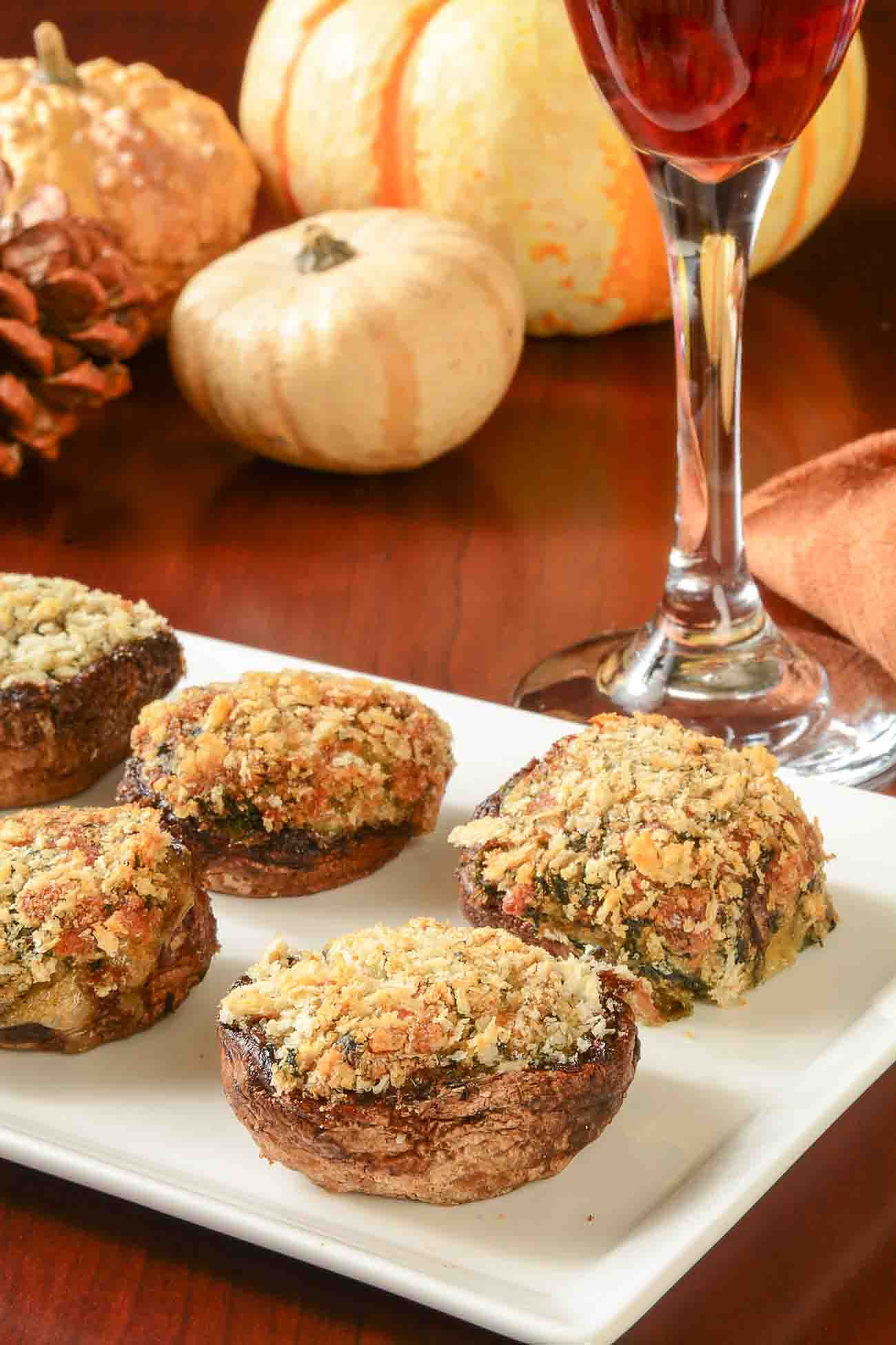 Stuffed Mushrooms With Spinach & Parmesan Recipe