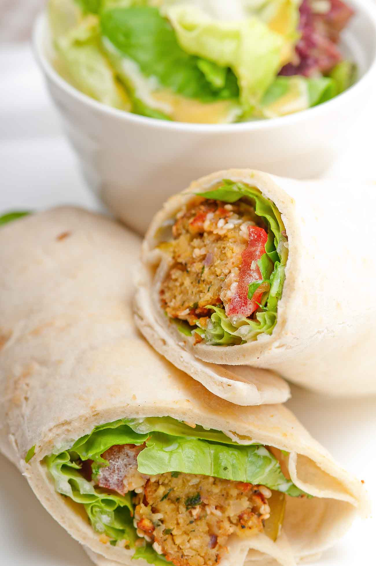 Middle Eastern Falafel & Hummus Wrap Recipe