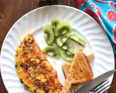 Love Eggs? Here's A Delicious Breakfast Plate With Mushroom Cheese Omelette