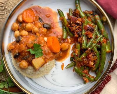 Make Your Weekend Better With This Meal Of Chickpea Stew, Broken Wheat and Greek Style Beans 
