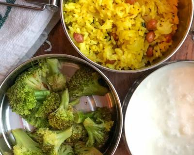 Lunch Box Recipes: Lemon Rice, Stir Fried Broccoli And Curd