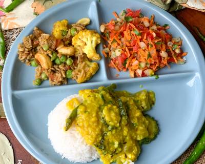 Ayurvedic Meal Of Chal Kopi, Lau Die Tetor Dal And Rice Is Perfect For Your Weekday Meal