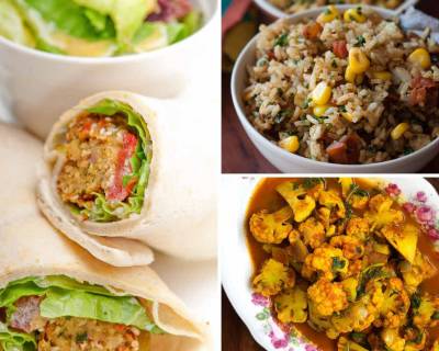 Kids Lunch Box Menu Plan-Grilled Potato Sandwich, Semiya Upma,Falafel Wrap & More