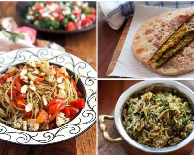 Kids Lunch Box Menu Plan-Broccoli & Dill Stuffed Paratha,Sweet Corn Sandwich,Spinach Rice & More 