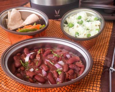 Lunch with Vaya Tyffyn: Rajma Chawal, Carrot Beans Subzi, Peas Pulao & Phulka