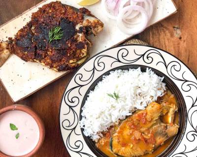 Weekend Dinner Idea: Malvani Fish Curry, Konkani Style Pomfret fry & Sol kadhi