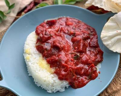 Beetroot Sambar Recipe - Tangy Beetroot Lentil Curry
