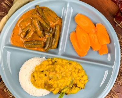Satisfy Your Cravings With Comforting Bengali Meal Of Cholar Dal, Bhindi Doi Posto And Rice