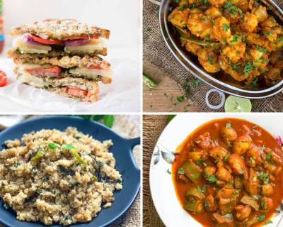 Weekly Recipes For Beginners - Mushroom Curry, Spicy Aloo Chutney Sandwich And Much More