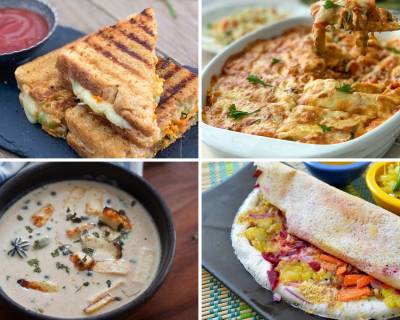 Weekly Meal Plan - Grilled Hummus Paneer Bhurji Sandwich, Garlic Dal And Much More