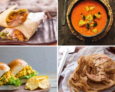 Weekly Meal Plan - Crunchy Falafel Wrap, Pineapple Gojju, Paneer Burji Pav Sandwich, Kerala Style Whole Wheat Paratha and More