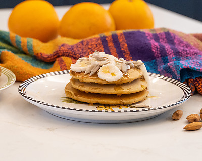 Millet Vanilla Pancake Topped With Banana Made Using Zero Maida Archana's Kitchen Vanilla Pancake Mix