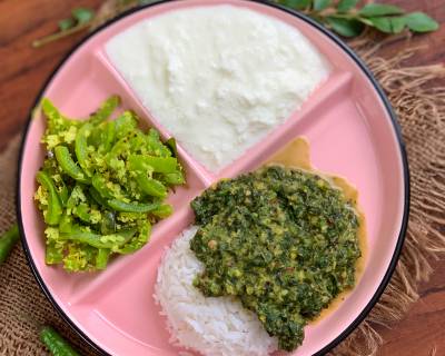 Make This Ayurvedic Meal Of Milagu Keerai Poricha Kootu, Pudalangai Poriyal, Rice And Curd