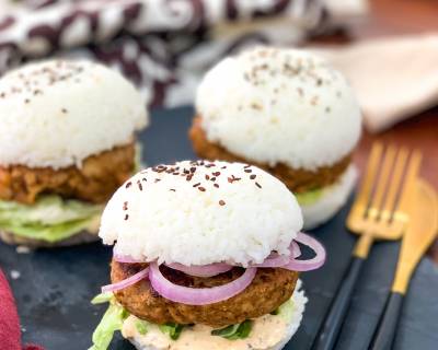 Asian Shrimp Rice Burger Recipe 