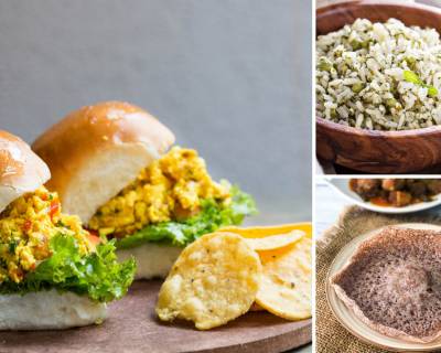 Kids Lunch Box Menu Plan-Pudina Rice, Paneer Bhurji Pav Sandwich , Ragi Appam & More