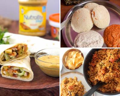 Kids Lunch Box Menu Plan-Spongy Quinoa Idli, Paneer Kathi Roll & More